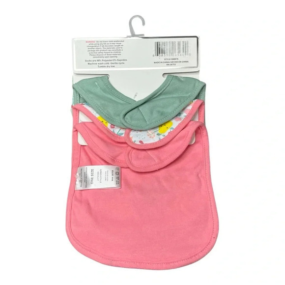 Duck Duck Goose Baby Bib and Socks 5 pc Set Fruit Pastels 0-9 Months NWT - Picture 7 of 10